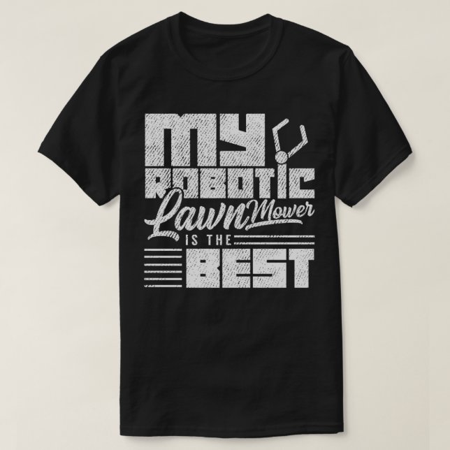 Camiseta Robot Lawnmower robótico (Frente do Design)