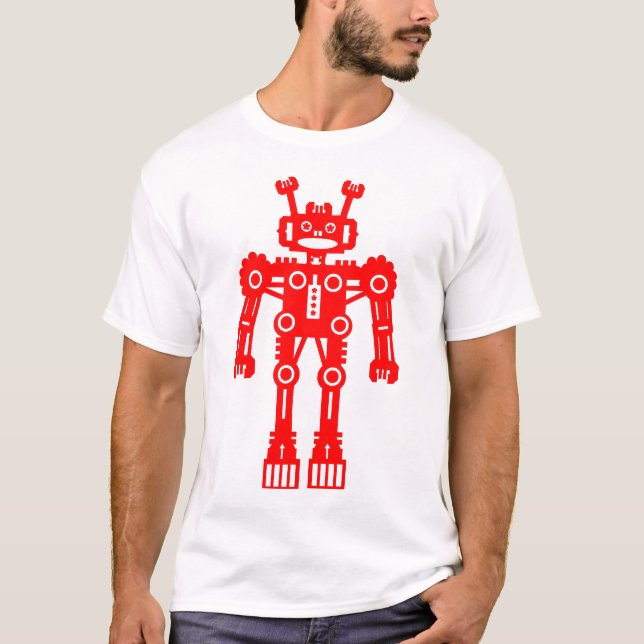 Camiseta Robot Mk I - (Vermelho) (Frente)