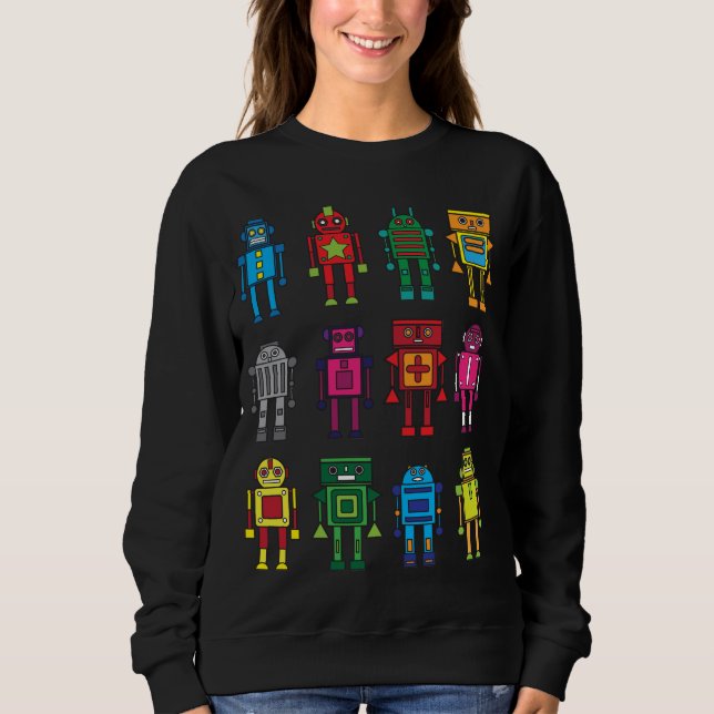 Camiseta Robot presente Robotik Retro brinquedo Brincas (Frente)