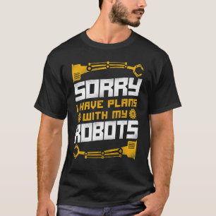 Camiseta Robot Robotics Engenheiro Vintage Desculpe Eu Tenh