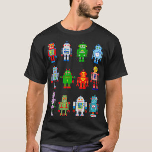 Camiseta Robot Robotics Retro Team 12 Toy Divertido Eng AI