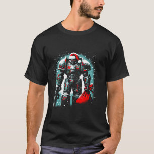 Camiseta Robot Santa Hat Vintage Robot Natal