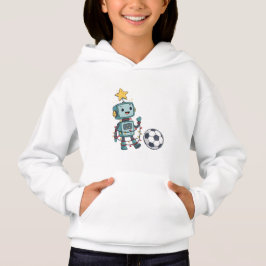 Camiseta Robot with Christmas lights playing soccer