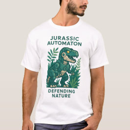 Camiseta Robotic Dino Protecting Nature Illustration