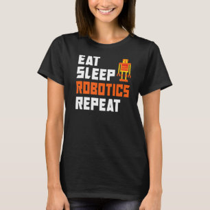 Camiseta Robótica de Repetição do Sono Comida