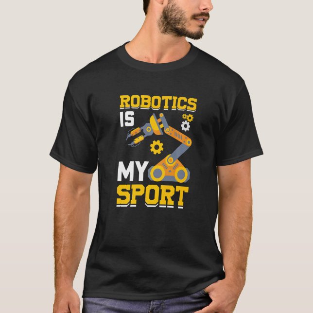 Camiseta Robótica é o meu Robô Mecânico Esportivo 32 (Frente)