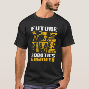 Camiseta Robótica Engenharia Homens Mulheres Futuro Robusto