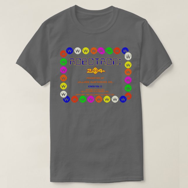 Camiseta Robotron 2084 - design do fã do jogo retro arcade (Frente do Design)