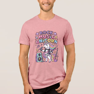 Camiseta Roca de Música Unicórnio Mercado Encantador de Uni