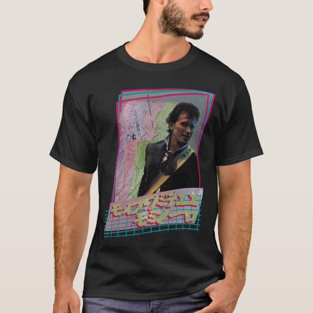 Camiseta rocha Banzai - japonês retrô - buckaroo banzai (Frente)