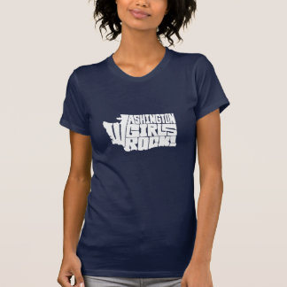 Camiseta Rocha das meninas de Washington! (azul)