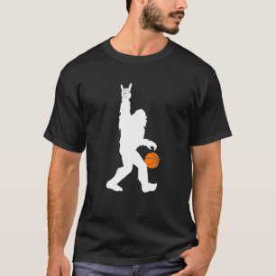 Camiseta Rocha De Pé-Grande Funerária De Basquete Engraçado