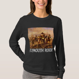 Camiseta Rocha de Plymouth! Ação de Graças Peregrinos Rocki