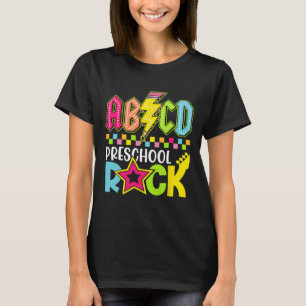 Camiseta Rocha de pré-escola de raio de volta às aulas engr