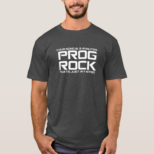 Camiseta Rocha de Prog de 3 minutos (Frente)