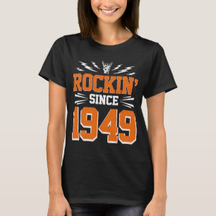 Camiseta Rocha Desde 1949 73º Aniversário do Rock Clássico 