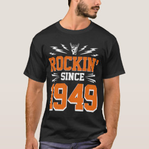 Camiseta Rocha Desde 1949 73º Aniversário do Rock Clássico