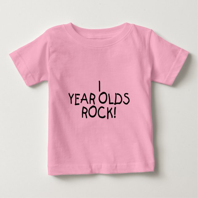 Camiseta Rocha dos bebês de um ano (Frente)