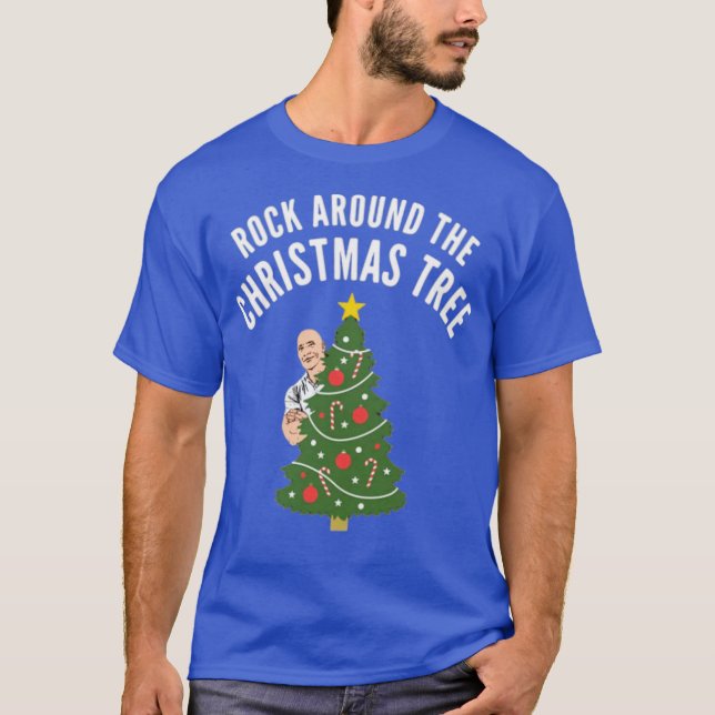 Camiseta Rocha em torno da árvore de Natal (Frente)