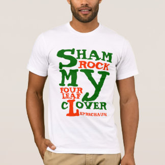 CAMISETA ROCHA ENGODO MEU LEPRECHAUN DO TREVO DE QUATRO