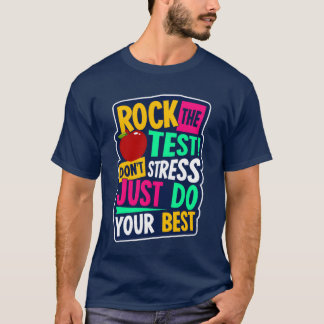Camiseta Rocha engraçada Não se estresse Faça o seu melhor