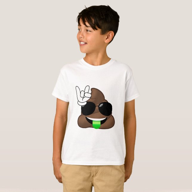 Camiseta Rocha no tombadilho de Emoji (Frente Completa)