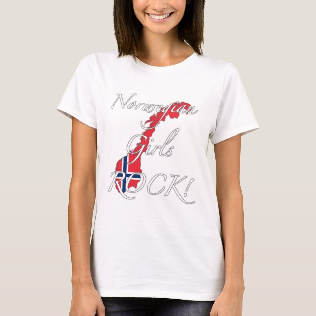 Camiseta Rocha norueguesa das meninas! (Frente)