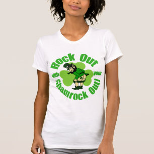 Camiseta Rocha para fora com seu trevo para fora