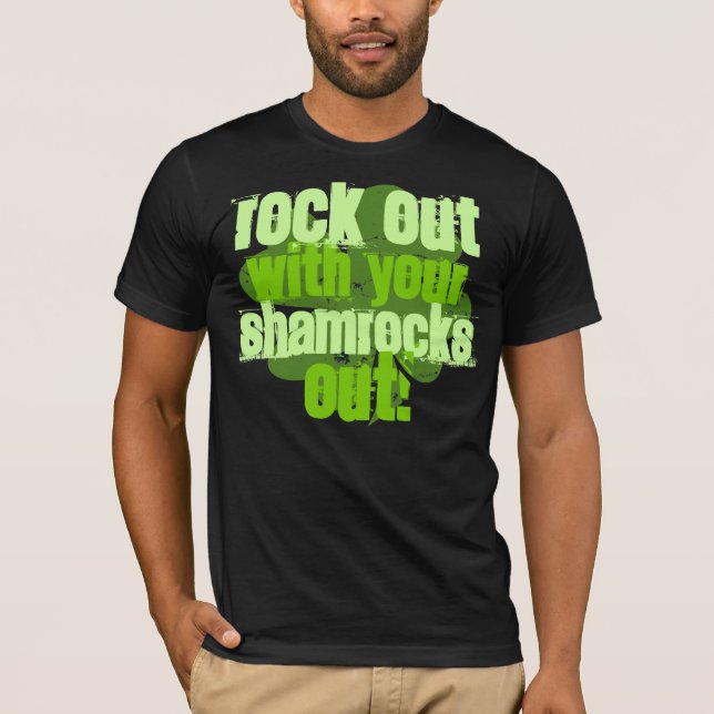 Camiseta Rocha para fora com seus trevos para fora! (Frente)