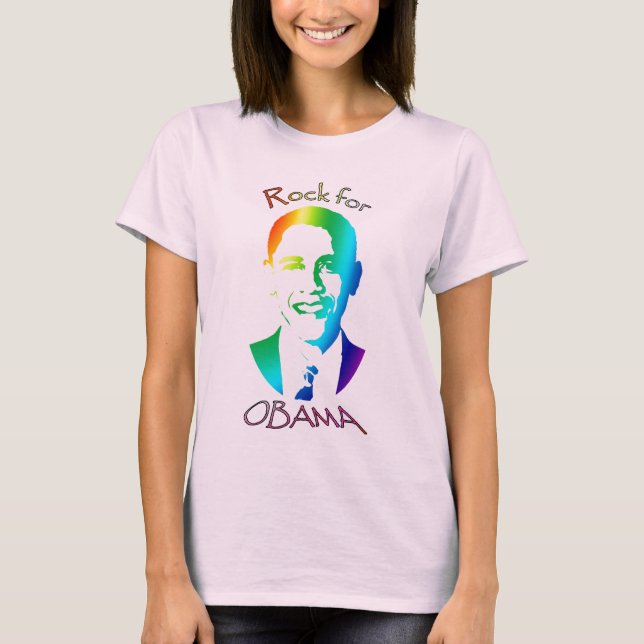 Camiseta Rocha para Obama (Frente)