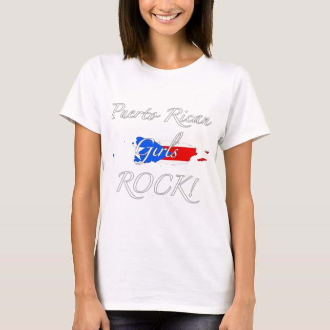 Camiseta Rocha porto-riquenha das meninas! (Frente)