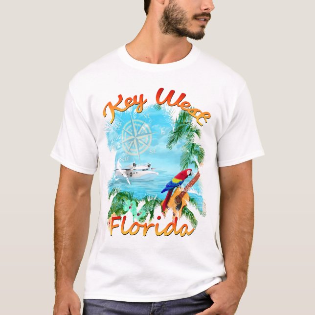 Camiseta Rocha tropical de Key West (Frente)