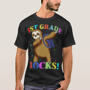 Camiseta Rochas da Classe 1rua Sloth Dabbing Gift Primeiro