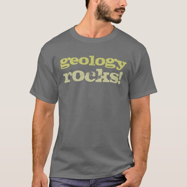 Camiseta rochas da geologia! T escuro (Frente)