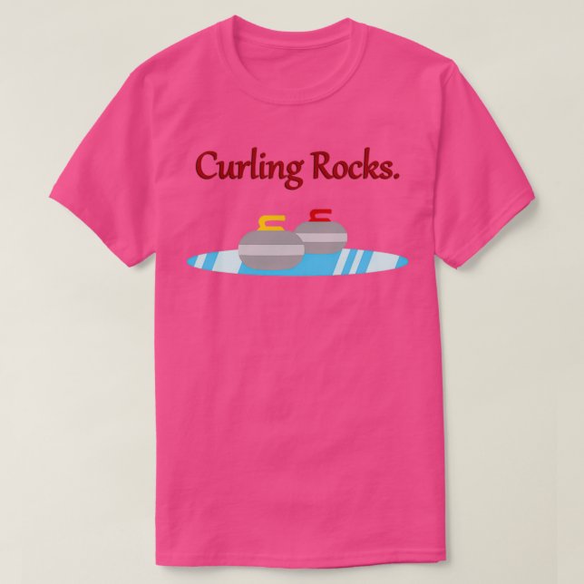 Camiseta Rochas de Curling 3 (Frente do Design)