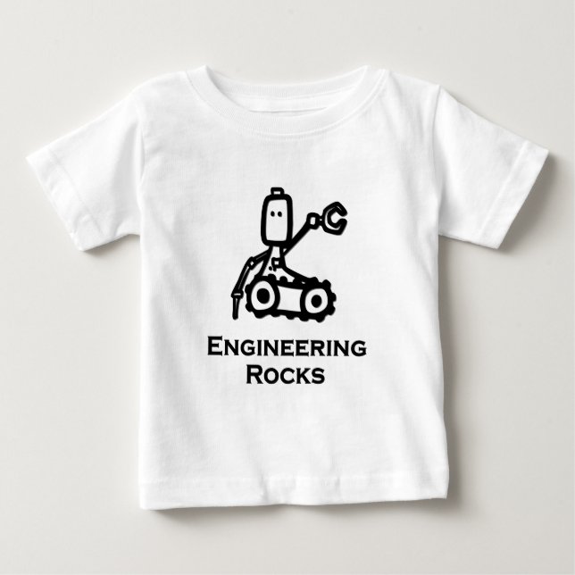 Camiseta Rochas de Engenharia de Bot de engenheiro (Frente)
