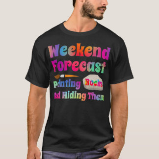 Camiseta Rochas de Pintura Fim de Semana de Previsão de Pin