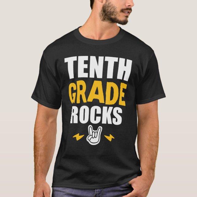 Camiseta Rochas do 10º ano de volta à Rua de Professores de (Frente)