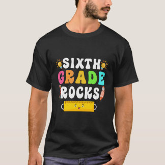 Camiseta Rochas do 6 Grau Estudante do Sexto Grau Retroativ