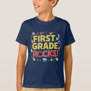 Camiseta rochas do primeiro ano da escola