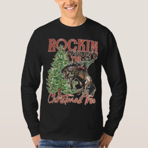 Camiseta Rochas Em Torno Da Árvore De Natal Papais noeis De