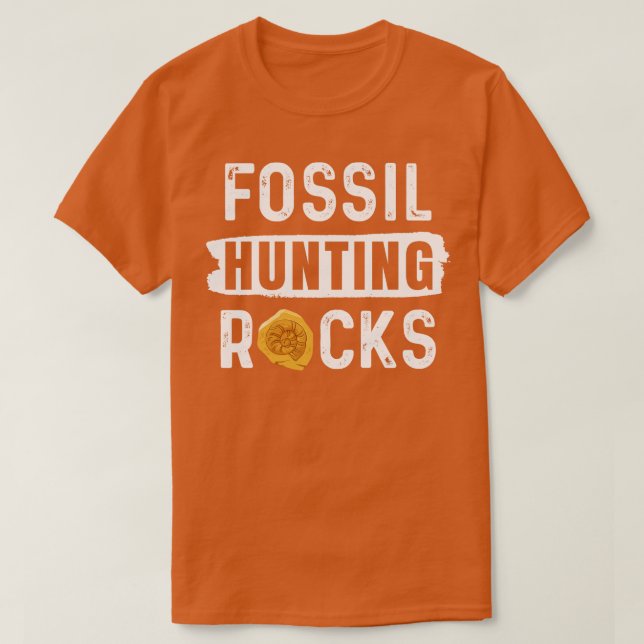 Camiseta Rochas Fósseis de Caça (Frente do Design)
