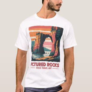 Camiseta Rochas Picadas - Poster de Viagens vintage