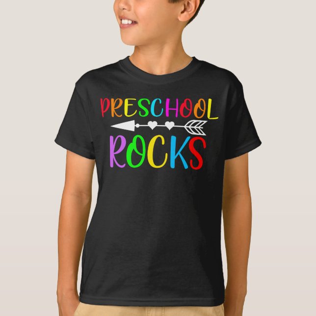 Camiseta rochas pré-escolares (Frente)