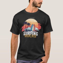 Camiseta Rochas surfando!