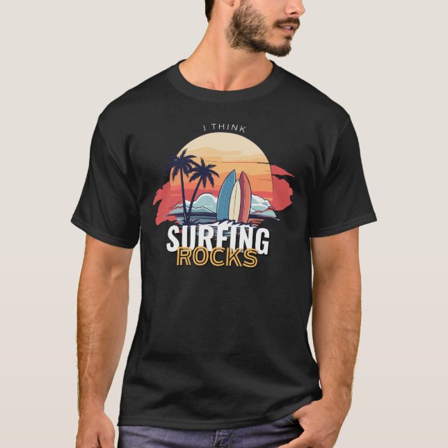 Camiseta Rochas surfando! (Frente)
