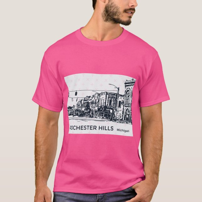 Camiseta Rochester Hills Michigan (Frente)