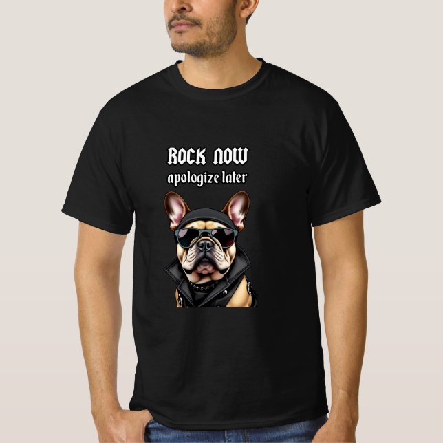 Camiseta Rock agora, peça desculpas mais tarde (Frente)