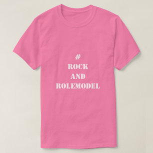 Camiseta # Rock and Rolemodel - White Editable.