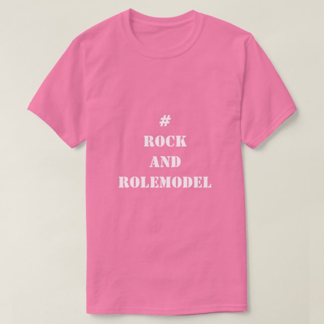 Camiseta # Rock and Rolemodel - White Editable. (Frente do Design)